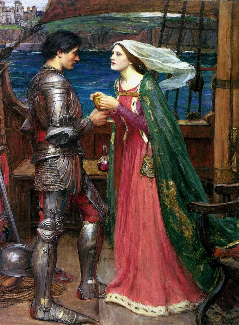 Tristan et Iseult, unis par le philtre d'amour