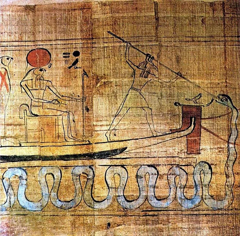 Apophis, le serpent du chaos qui menace la barque solaire